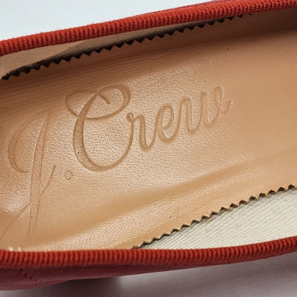 J. Crew Red Flats with Bow Detail - Picture 6 of 10